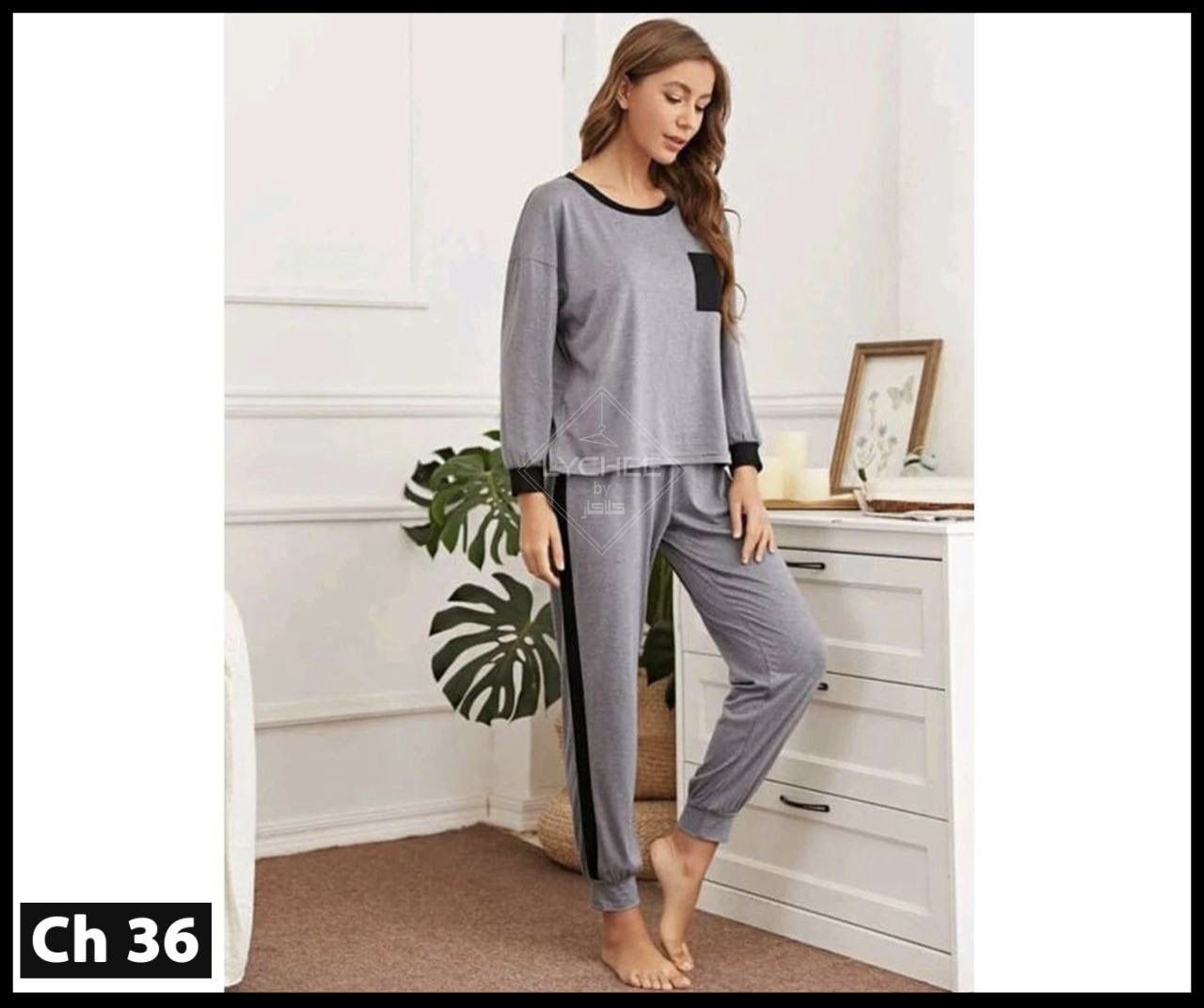 New Collection Grayish Home Wear Best For Summer seasons supper comfortable pajama set nightwear by Lychee