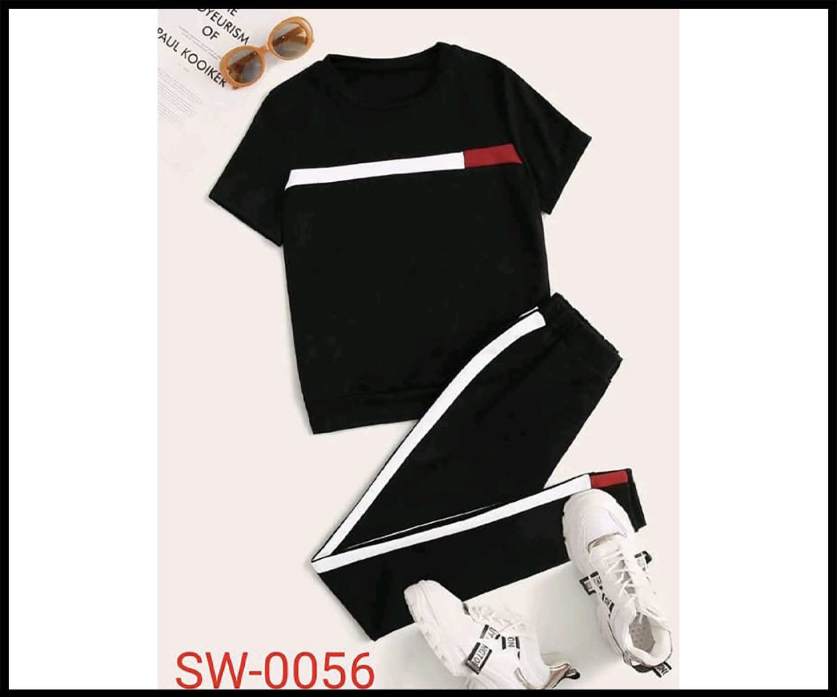 New collection  Red and White Basic Summer Tracksuit for womens SW 0056